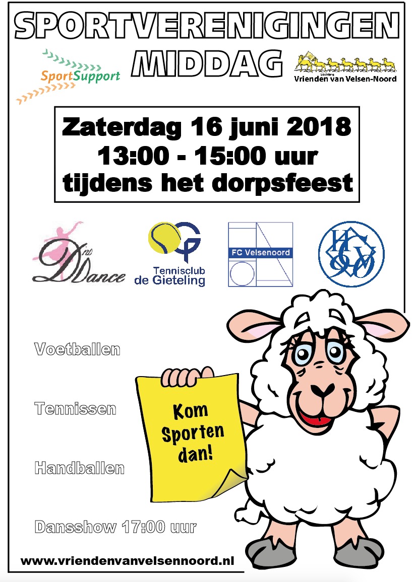 Sportverenigingenmiddag tijdens dorpsfeest Velsen-Noord op 16 juni